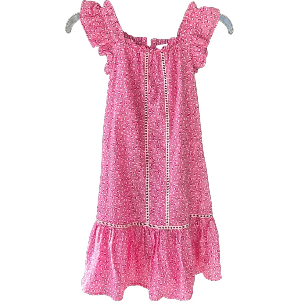 French Connection Girls Pink Ruffled Dress Sz 7/8